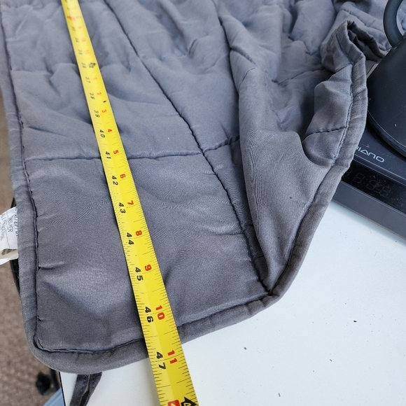 9.5 lbs Weighted Blanket Adult Gray Super Soft Crystal Cover Glass Bead 47"x70" - Picture 6 of 10